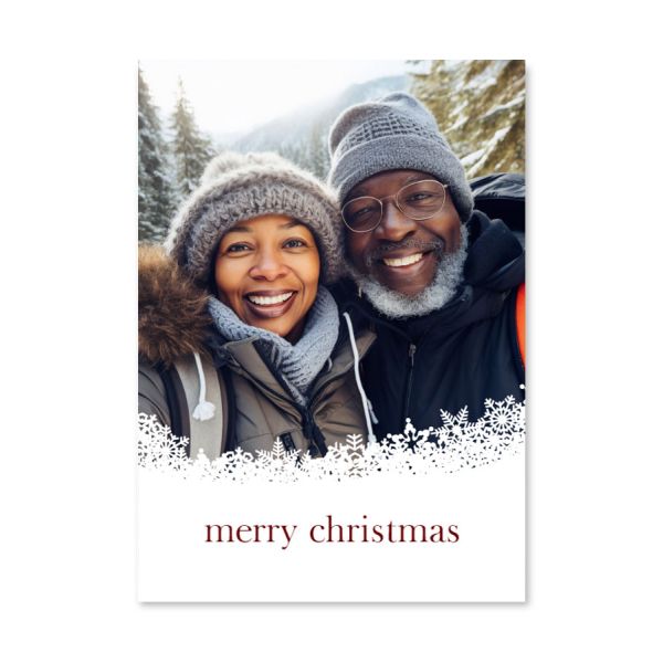 Snowtime Custom Photo Christmas Card