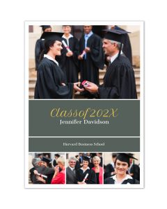 Contemporary Personalized Graduation Photo Card