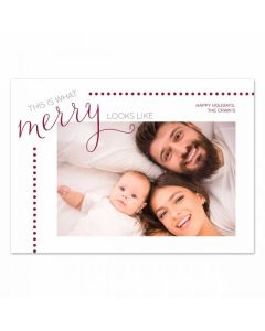 Merry Dots Personalized Christmas Photo Card