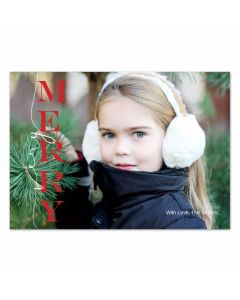 Very Merry Customized Photo Christmas Card