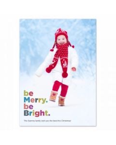 Be Bright Customized Photo Christmas Card