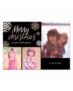 Visions of Snow Custom Photo Christmas Card