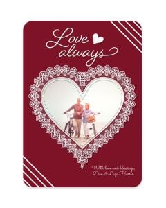 Lace Heart Personalized Valentine's Day Card