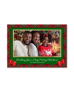 Plaid Bows Christmas Card