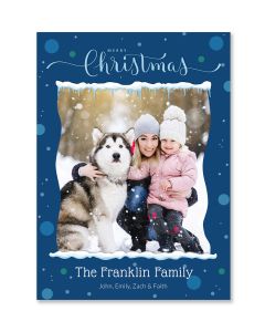Snowfall Merry Christmas Card