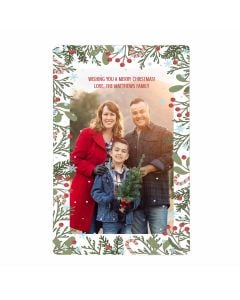 Christmas Holly Photo Magnet