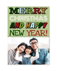 Colorful Customized Photo Christmas Card