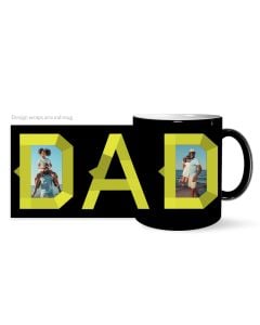 Neon Dad Personalized Photo Mug