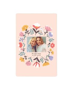 Floral Best Mom Photo Magnet