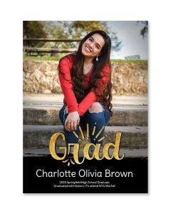Gold Graduation Card