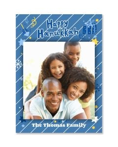 Stripes Happy Hanukkah Card