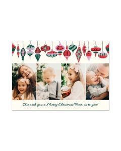 Retro Christmas Ornaments Card