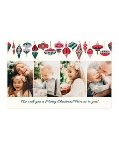 Retro Christmas Ornaments Photo Magnet