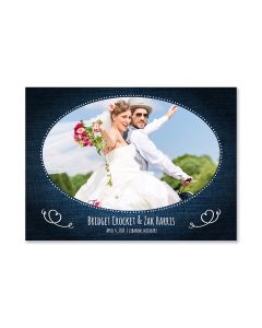 Denim Just Married Wedding Announcement Card