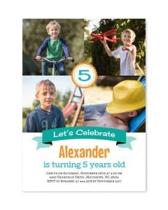 Let's Celebrate Customized Photo Birthday Card