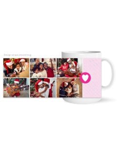 Pink Heart Photo Mug