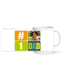#1 Dad Customized Photo Mug