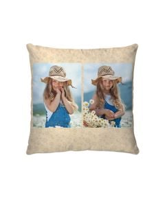 Floral Burst Personalized Photo Pillow