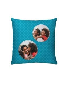 Retro Circles Personalized Photo Pillow
