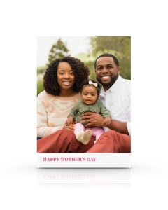 Pink & White Custom Mother's Day Card