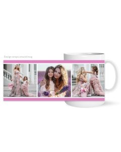 Pink Customized Photo Mug