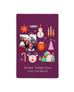 Retro Christmas Photo Magnet