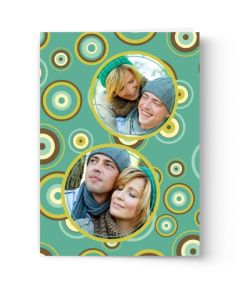 Retro Circles Customized Photo Card