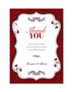 Romantic Customized Thank You Card