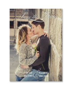 Script Save The Date Wedding Card
