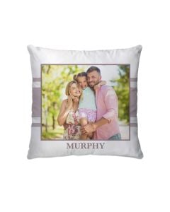 Elderberry Stripes Custom Photo Pillow