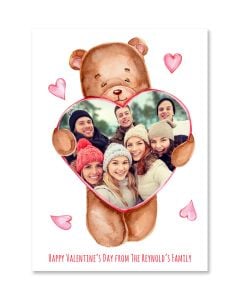 Teddy Bear Hearts Valentine's Day Card