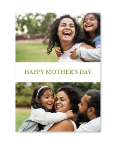White & Green Custom Mother's Day Card