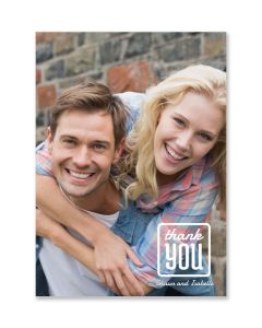 White Badge Personalized Thank You Card
