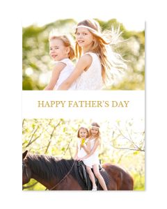 White & Gold Custom Father's Day Card