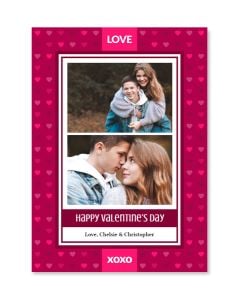 XOXO Customized Valentine's Day Card