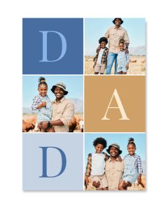 Large Letters Customized Father's Day Card